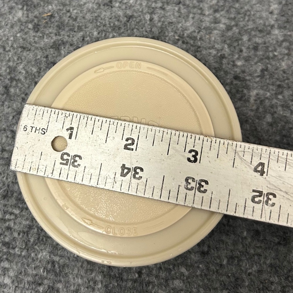 Vintage Thermos Replacement Parts Lot Red Cup Tan Stopper Gray Lid 763 73A63 - Picture 7 of 8